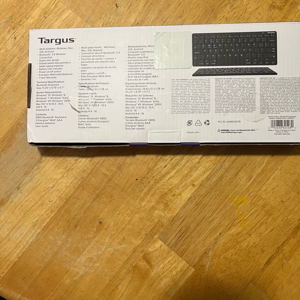Targus Black Wireless Keyboard KB55